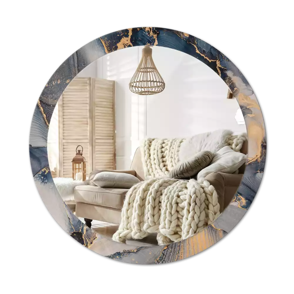 Kulaté zrcadlo s potiskem Abstraktní barvy