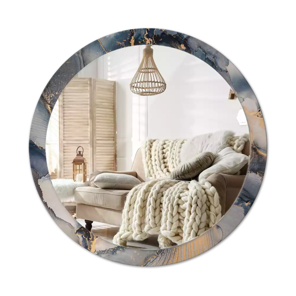 Kulaté zrcadlo s potiskem Abstraktní barvy