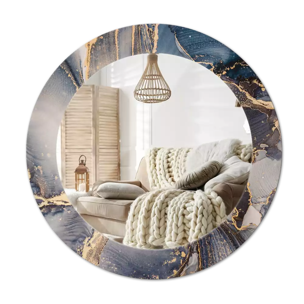 Kulaté zrcadlo s potiskem Abstraktní barvy