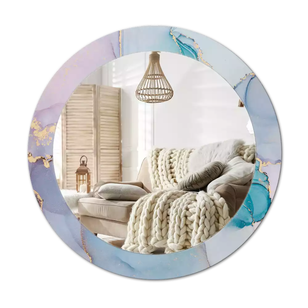 Kulaté zrcadlo s potiskem Abstraktní tekutina