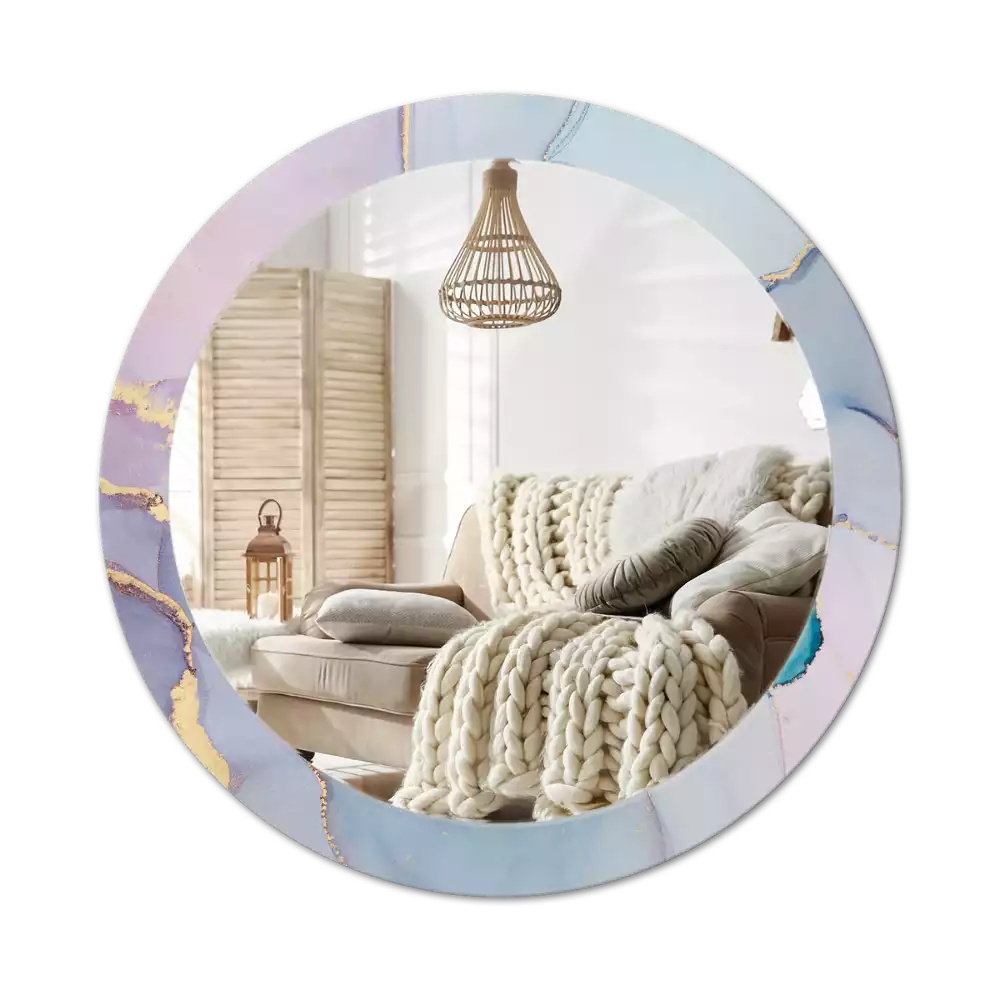 Kulaté zrcadlo s potiskem Abstraktní tekutina