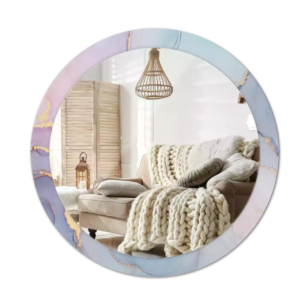 Kulaté zrcadlo s potiskem Abstraktní tekutina