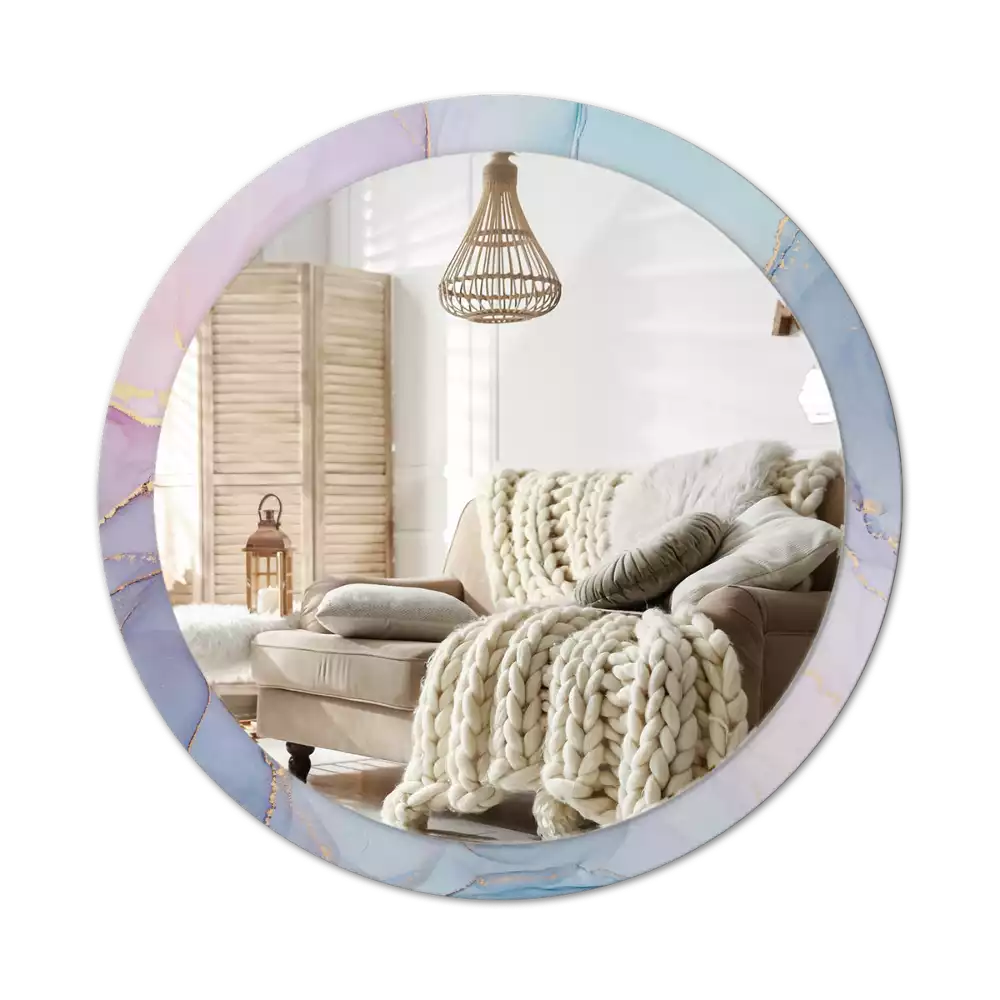 Kulaté zrcadlo s potiskem Abstraktní tekutina