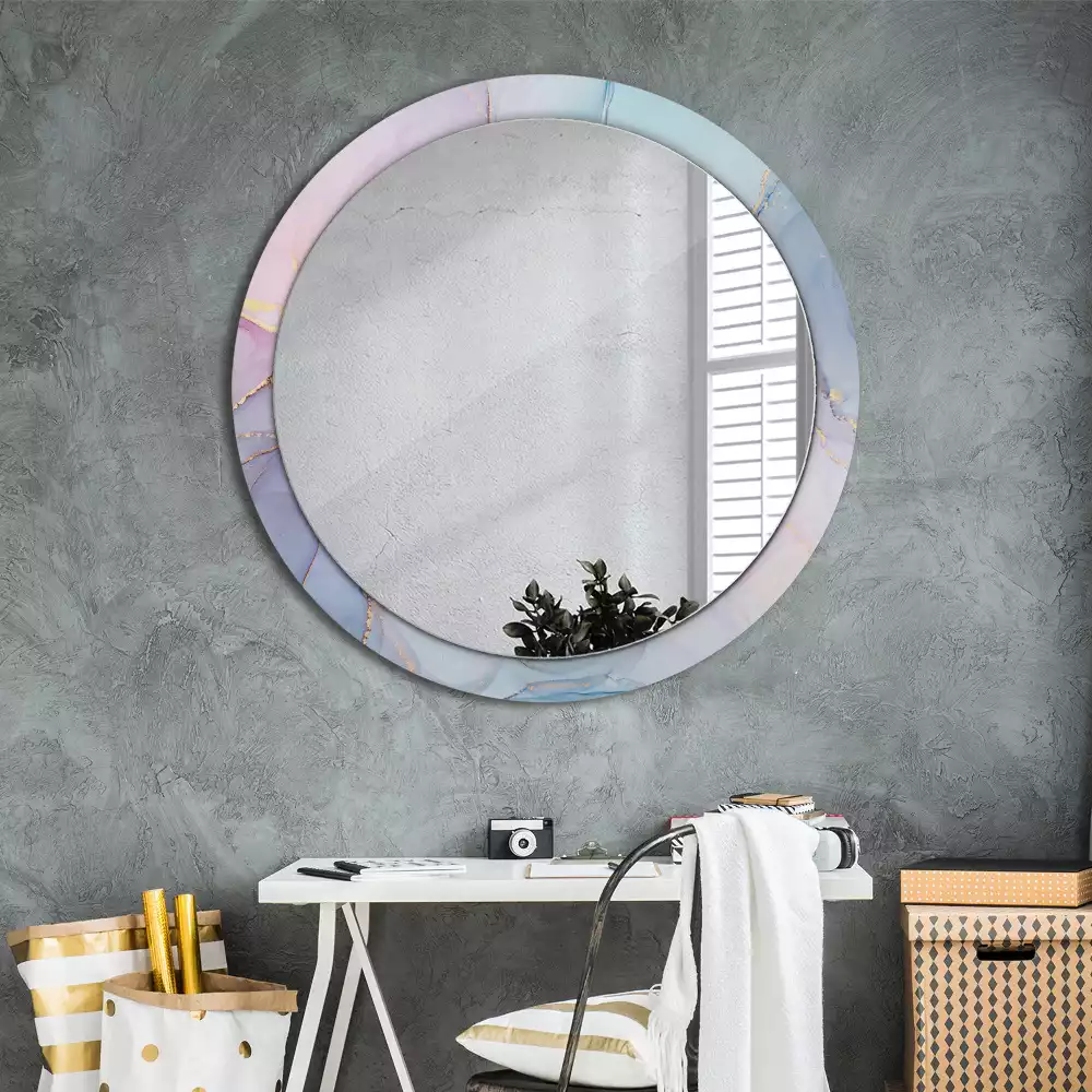 Kulaté zrcadlo s potiskem Abstraktní tekutina