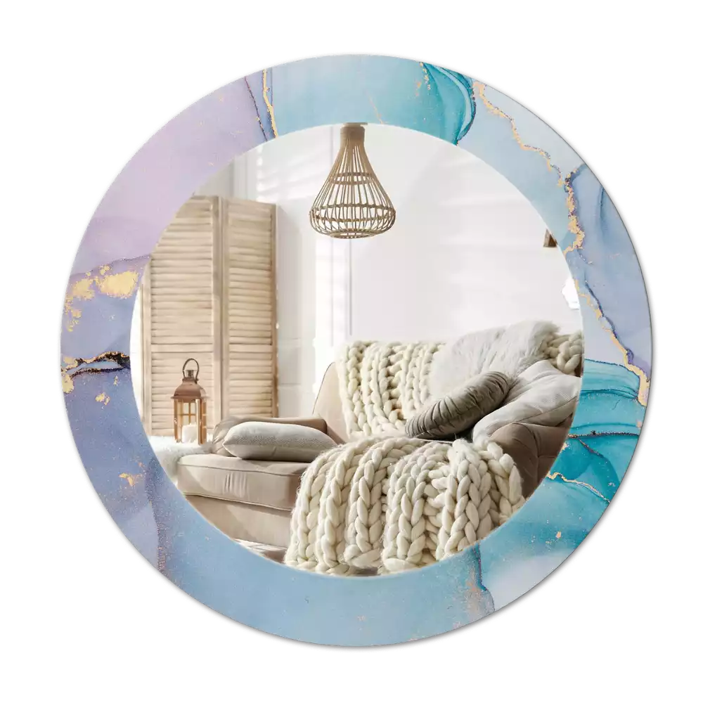 Kulaté zrcadlo s potiskem Abstraktní tekutina