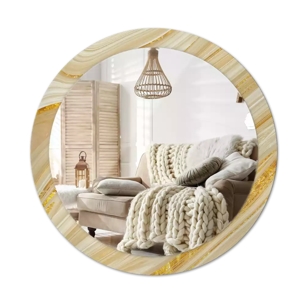 Kulaté zrcadlo s potiskem Abstraktní vzor