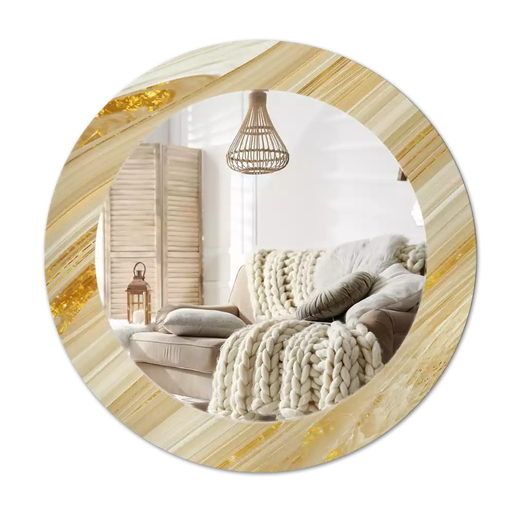 Kulaté zrcadlo s potiskem Abstraktní vzor