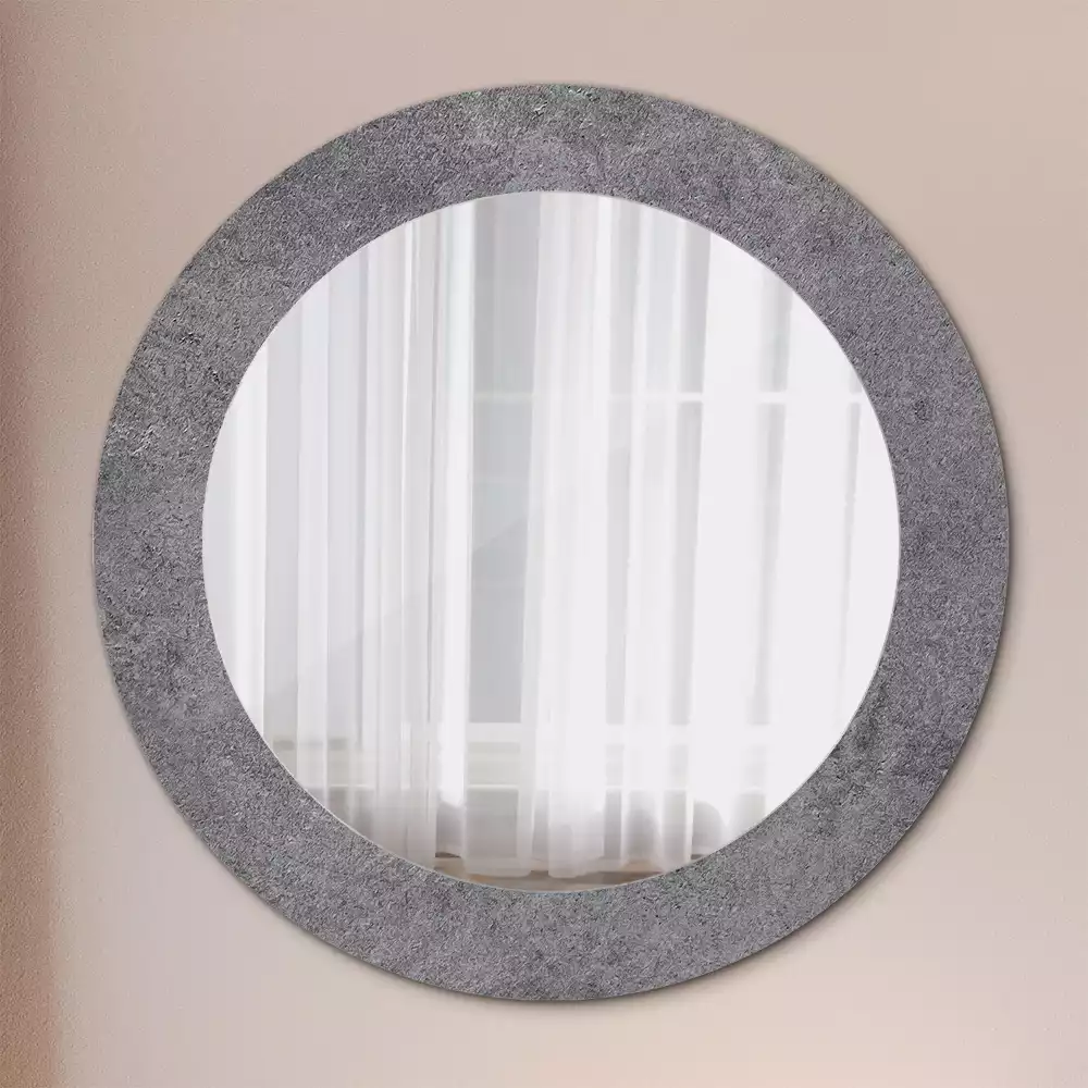 Kulaté dekorativní zrcadlo Betonová textura