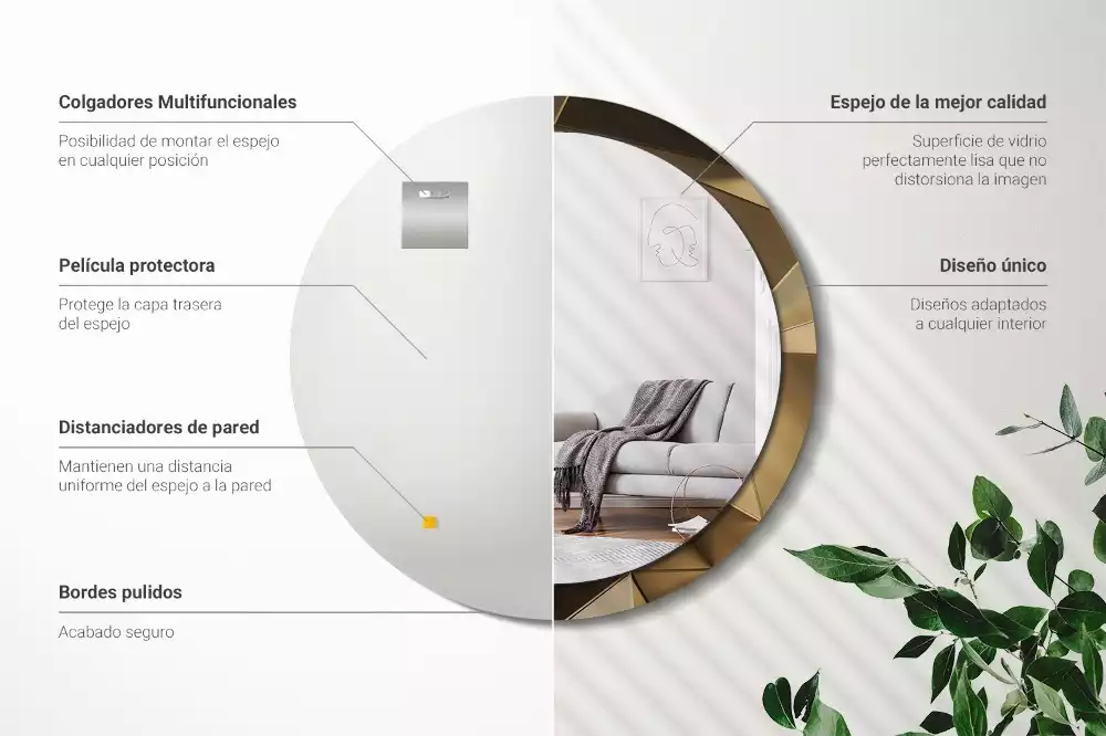 Kulaté dekorativní zrcadlo Moderní abstrakce