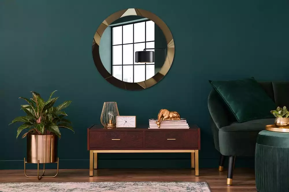 Kulaté dekorativní zrcadlo Moderní abstrakce