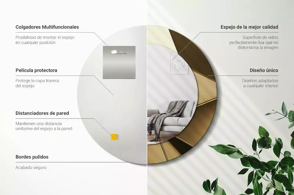 Kulaté dekorativní zrcadlo Moderní abstrakce