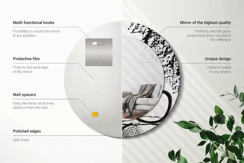 Kulaté zrcadlo s potiskem Graffiti vzor