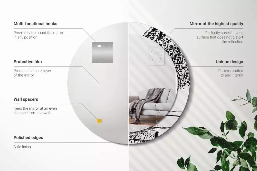 Kulaté zrcadlo s potiskem Graffiti vzor