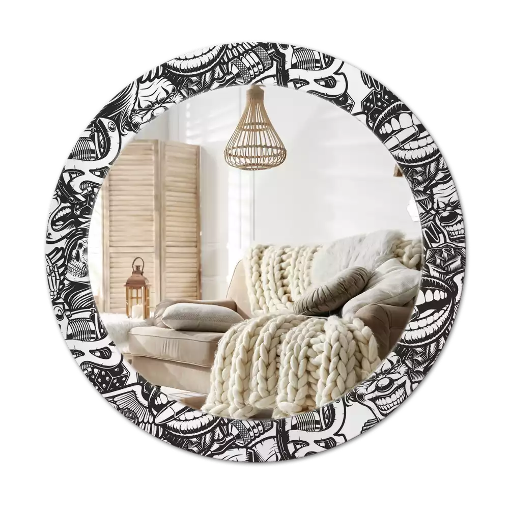 Kulaté zrcadlo s potiskem Graffiti klauni