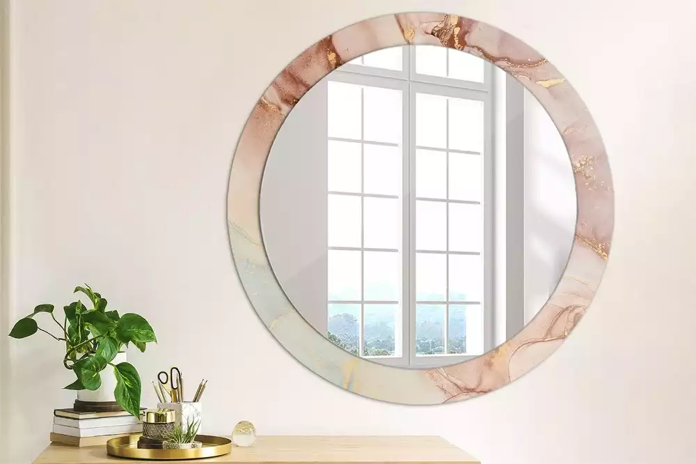 Kulaté zrcadlo s potiskem Abstraktní tekutina