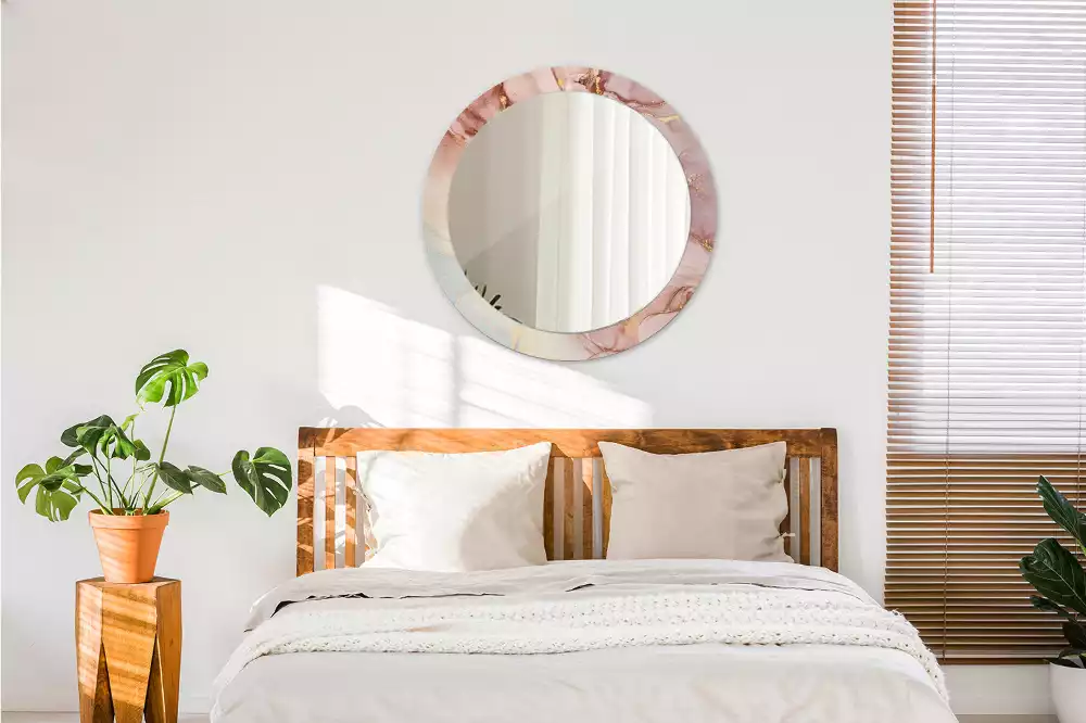 Kulaté zrcadlo s potiskem Abstraktní tekutina