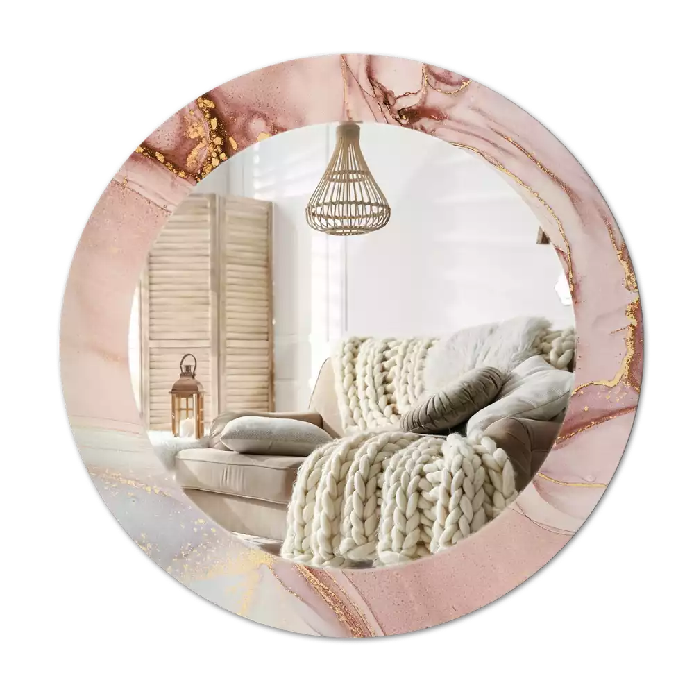 Kulaté zrcadlo s potiskem Abstraktní tekutina