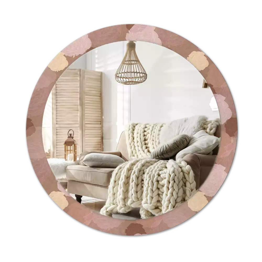 Kulaté zrcadlo s potiskem Složení růže