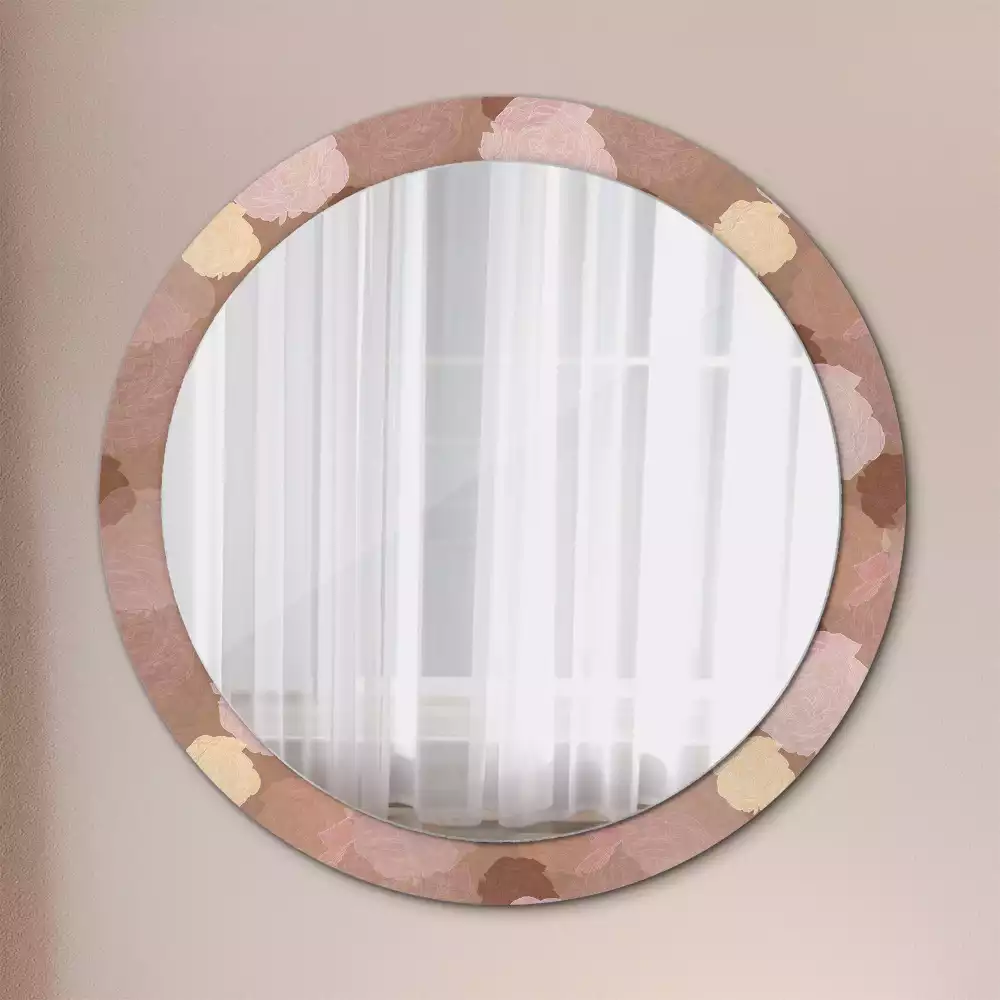 Kulaté zrcadlo s potiskem Složení růže