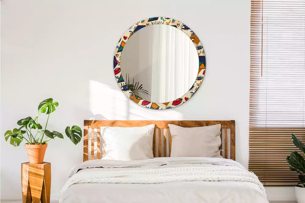 Kulaté zrcadlo s potiskem Pop art styl