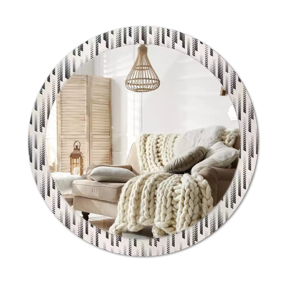 Kulaté zrcadlo s potiskem Pruhovaný vzor