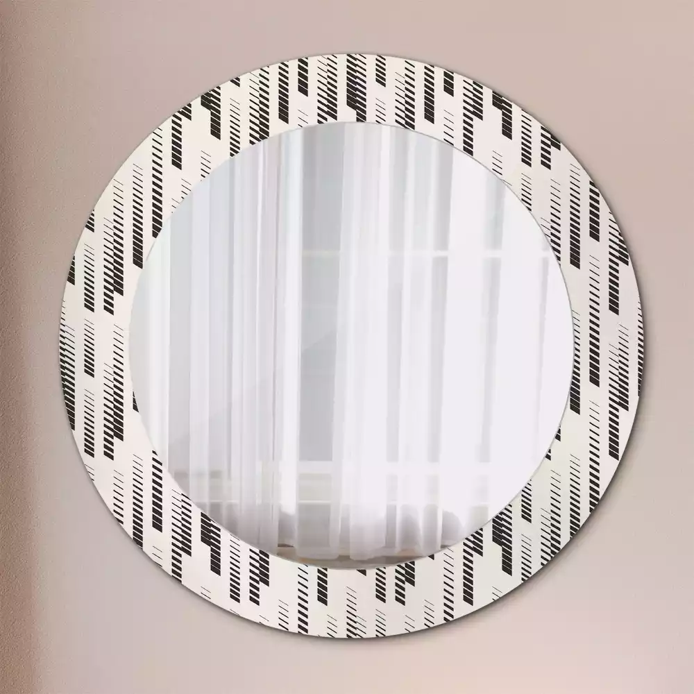 Kulaté zrcadlo s potiskem Pruhovaný vzor