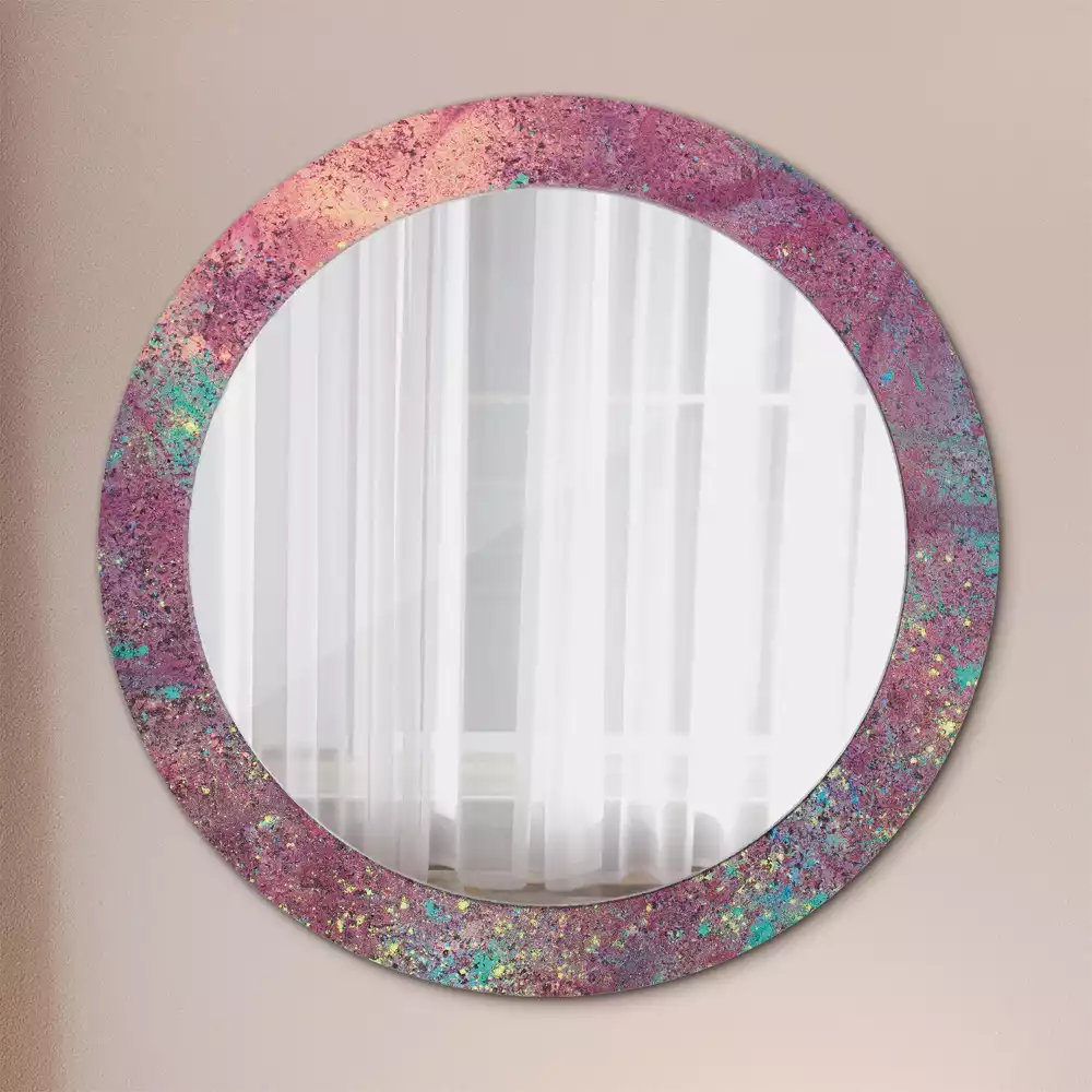 Kulaté zrcadlo s potiskem Festival barev