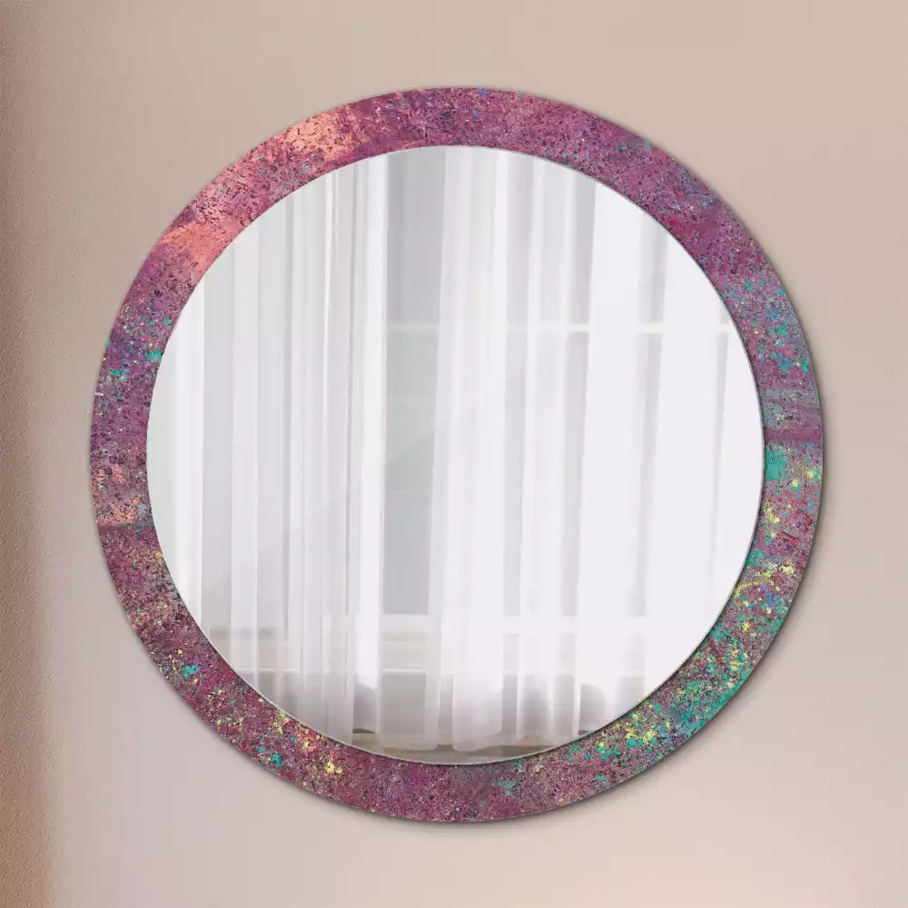 Kulaté zrcadlo s potiskem Festival barev