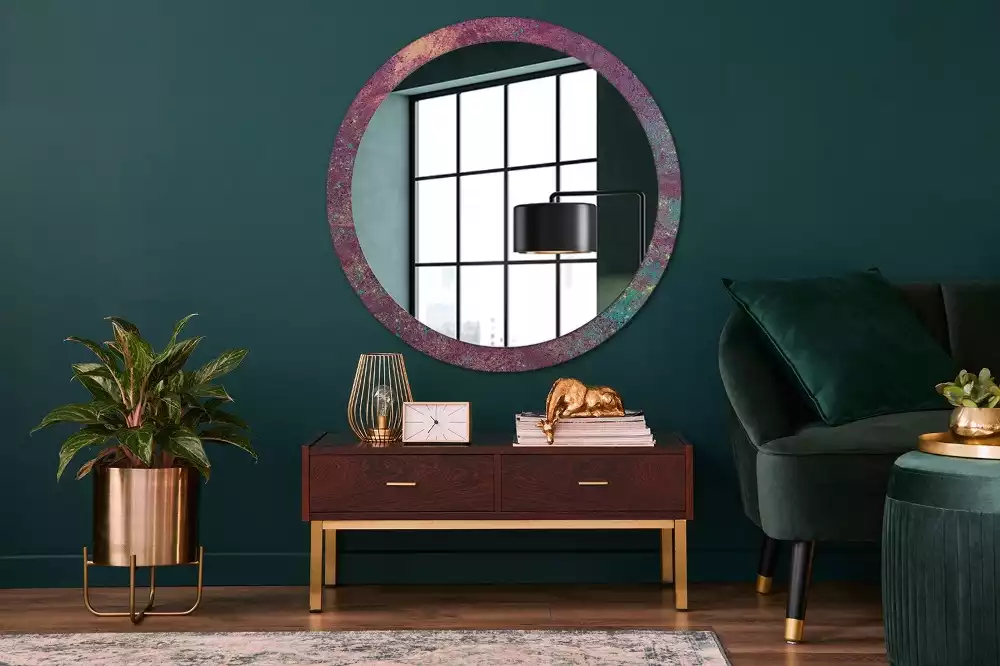 Kulaté zrcadlo s potiskem Festival barev