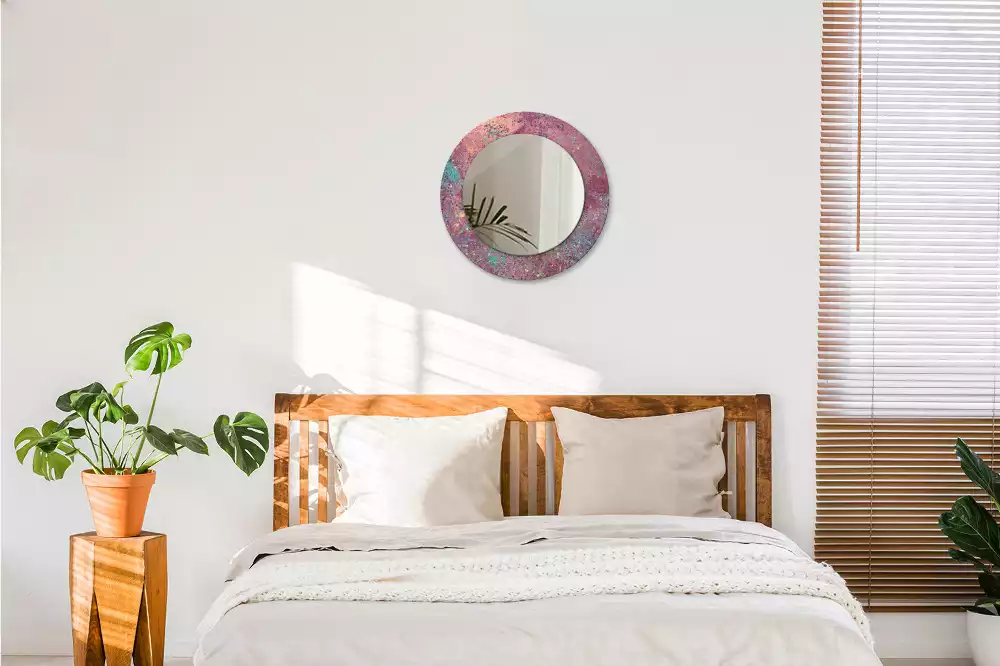 Kulaté zrcadlo s potiskem Festival barev