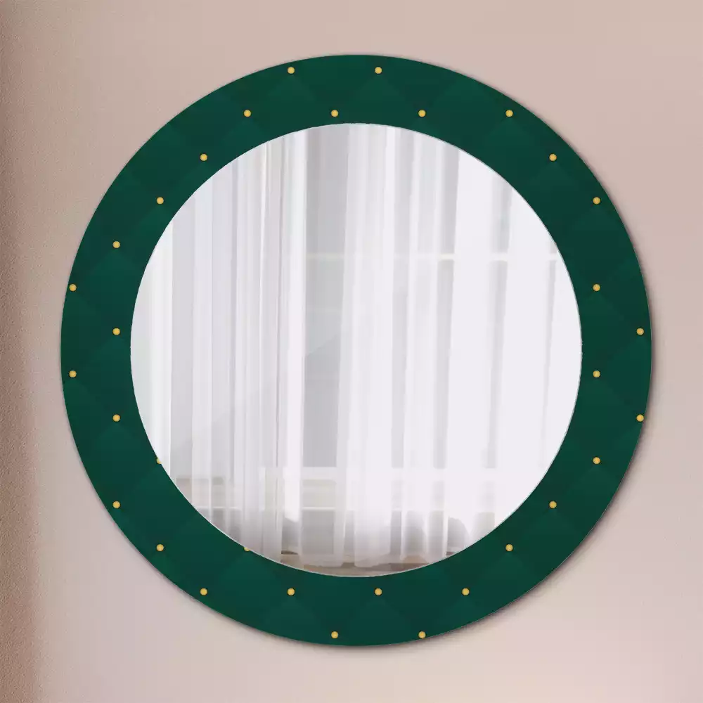 Kulaté zrcadlo s potiskem Prošívaný vzor