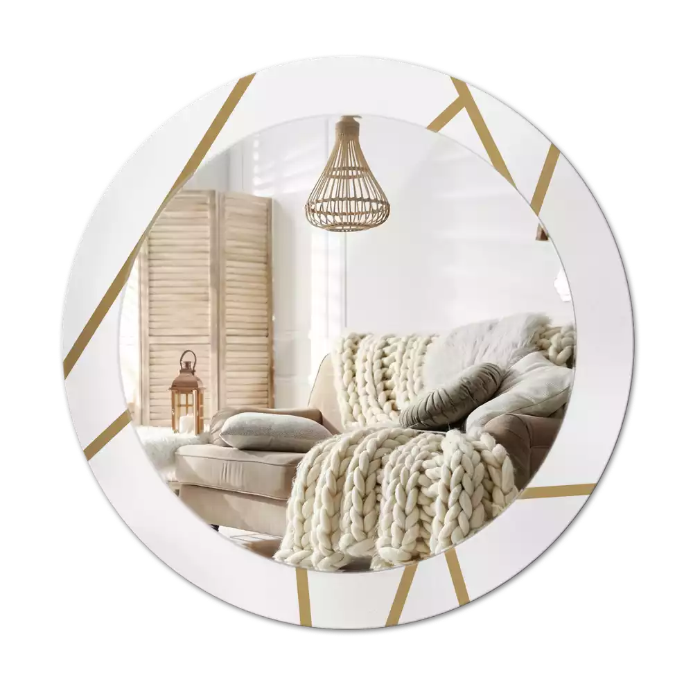 Kulaté zrcadlo s potiskem Lineární kompozice