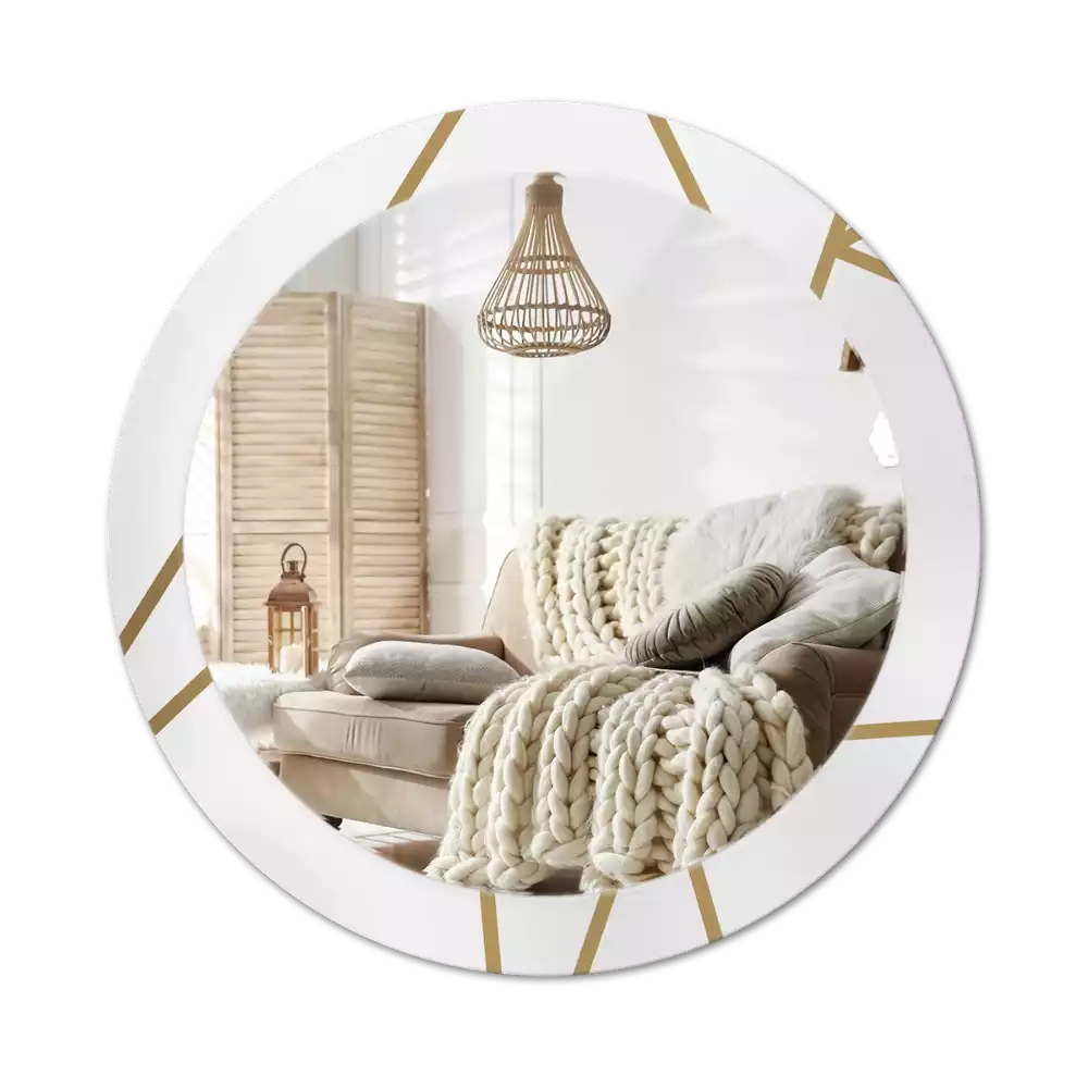 Kulaté zrcadlo s potiskem Lineární kompozice