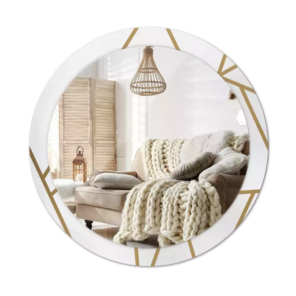 Kulaté zrcadlo s potiskem Lineární kompozice