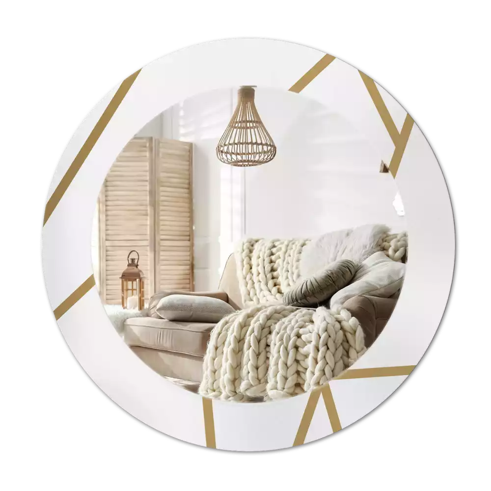 Kulaté zrcadlo s potiskem Lineární kompozice