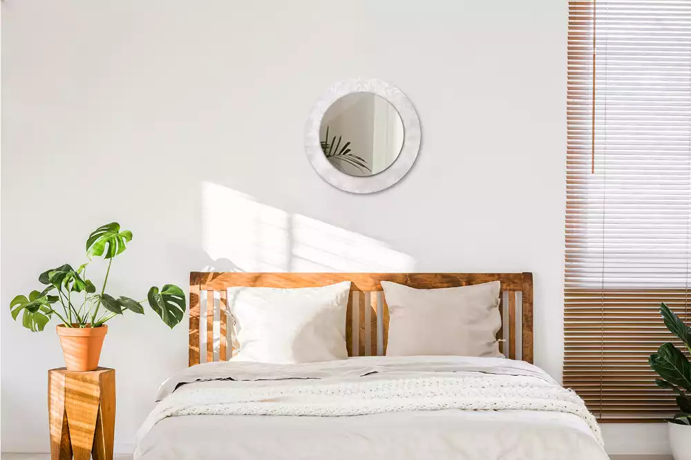 Kulaté zrcadlo s potiskem Rokoková textura