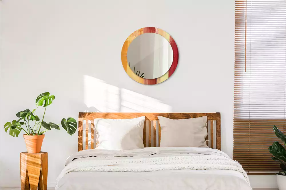 Kulaté zrcadlo s potiskem Abstraktní malba