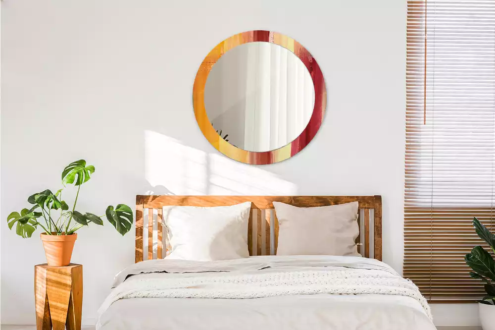 Kulaté zrcadlo s potiskem Abstraktní malba