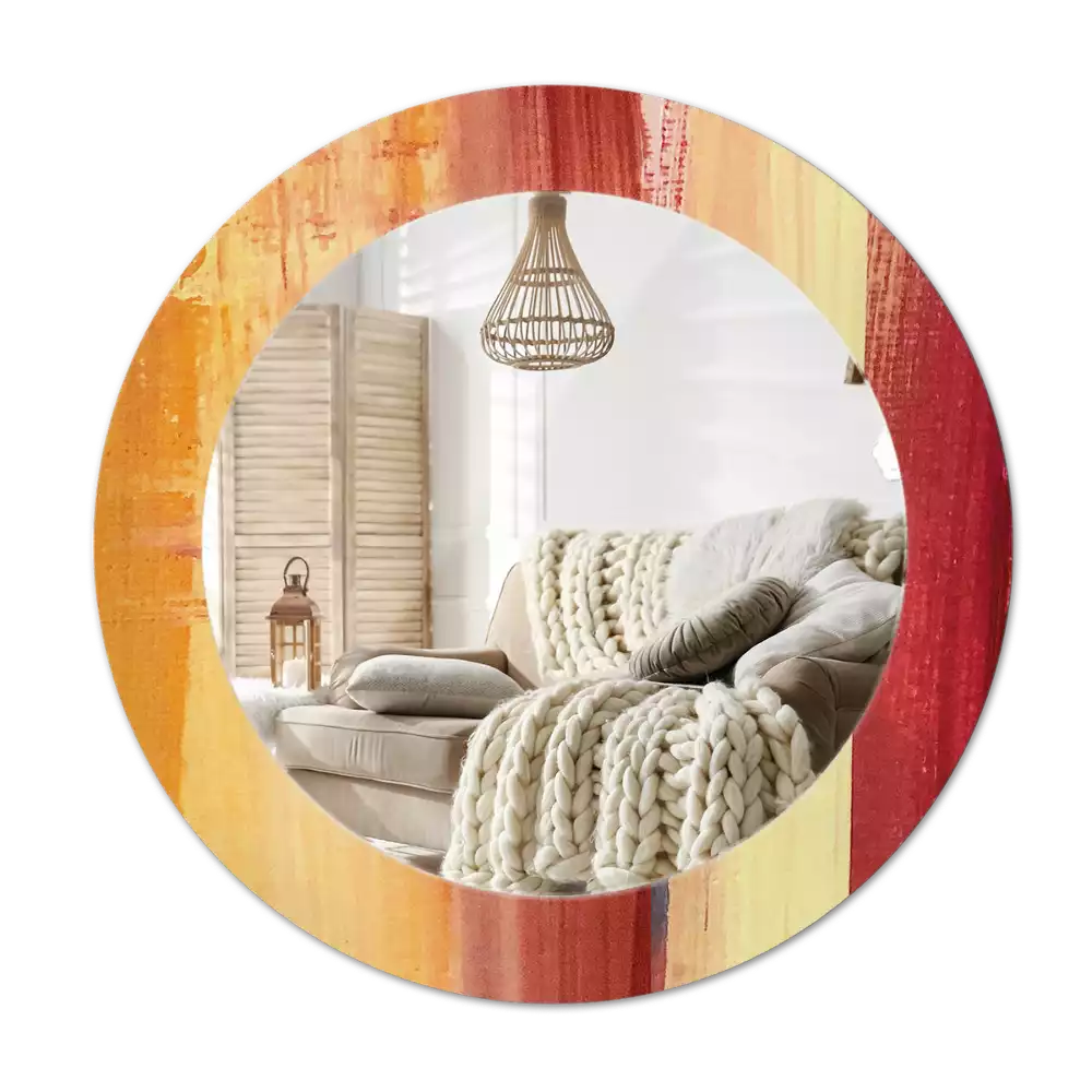 Kulaté zrcadlo s potiskem Abstraktní malba