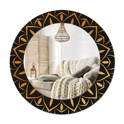 Kulaté zrcadlo s potiskem Mandala