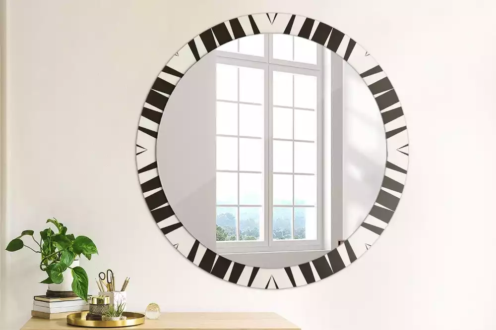 Kulaté zrcadlo s potiskem Abstraktní geometrie