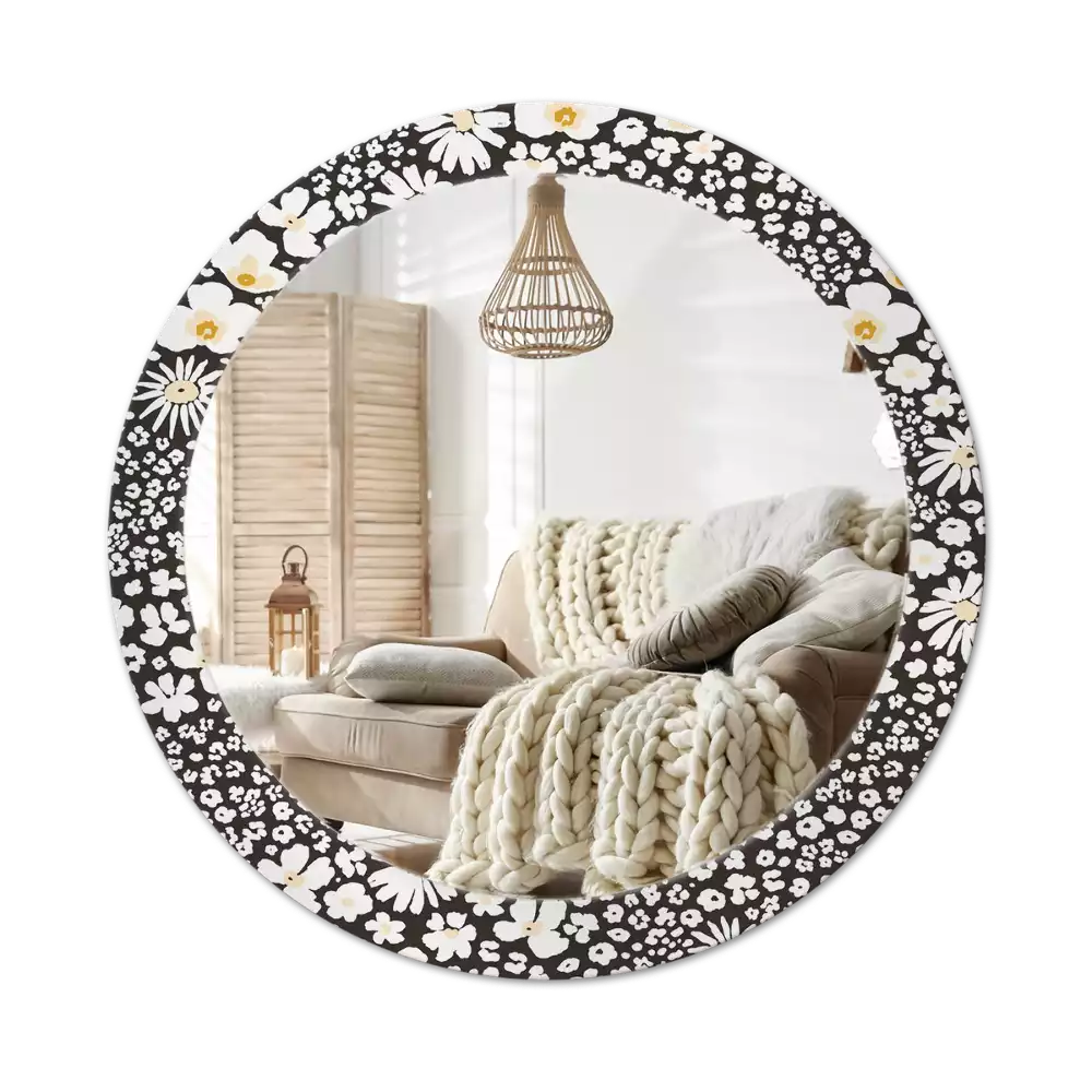 Kulaté zrcadlo s potiskem Sedmikrásky