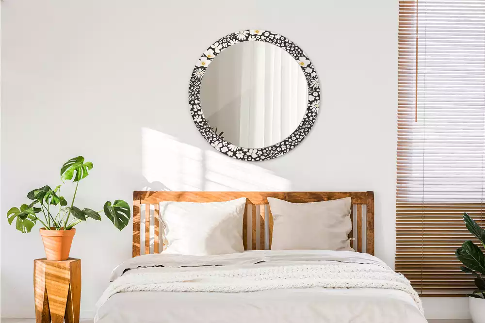 Kulaté zrcadlo s potiskem Sedmikrásky