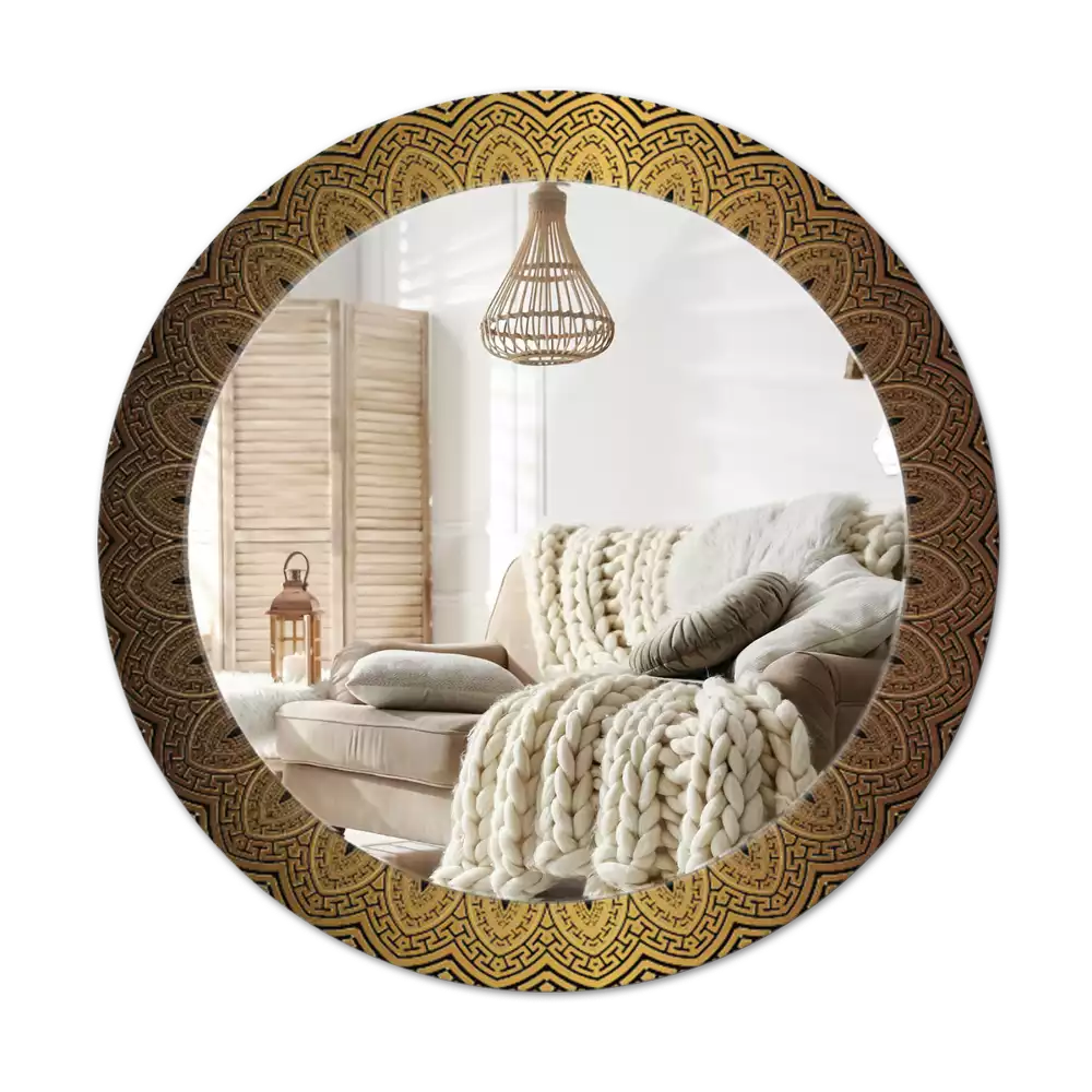 Kulaté zrcadlo s potiskem Řecký ornament