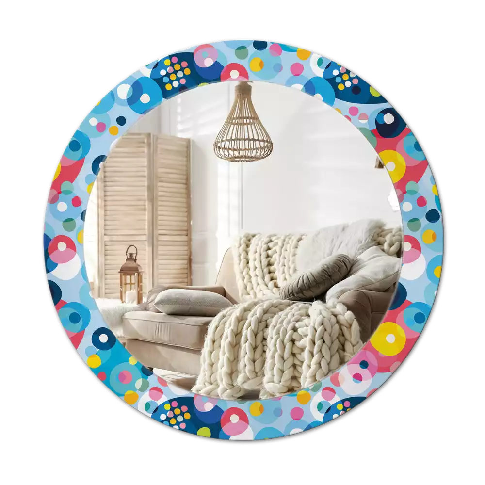 Kulaté dekorativní zrcadlo Barevná kola