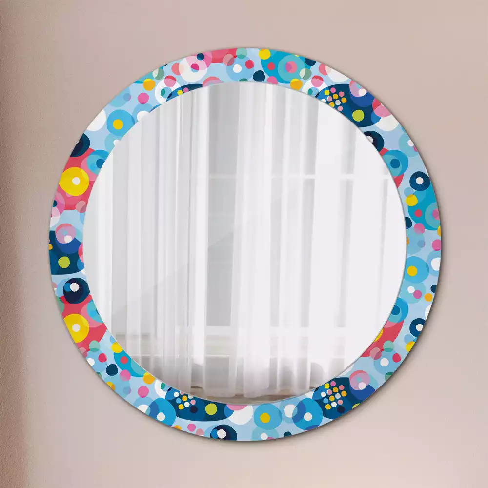 Kulaté dekorativní zrcadlo Barevná kola