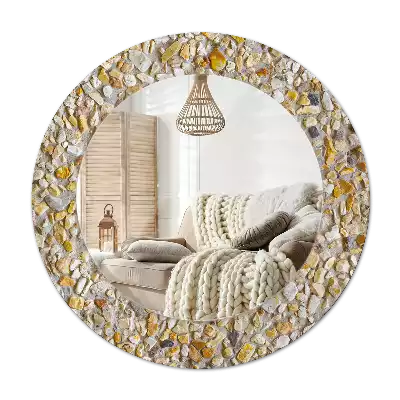 Kulaté dekorativní zrcadlo Terrazzo vzor