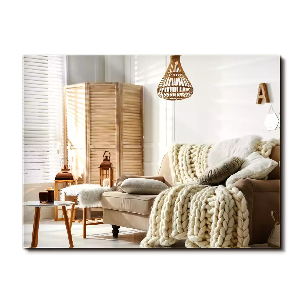 Obdélníkové zrcadlo bezrámové moderní