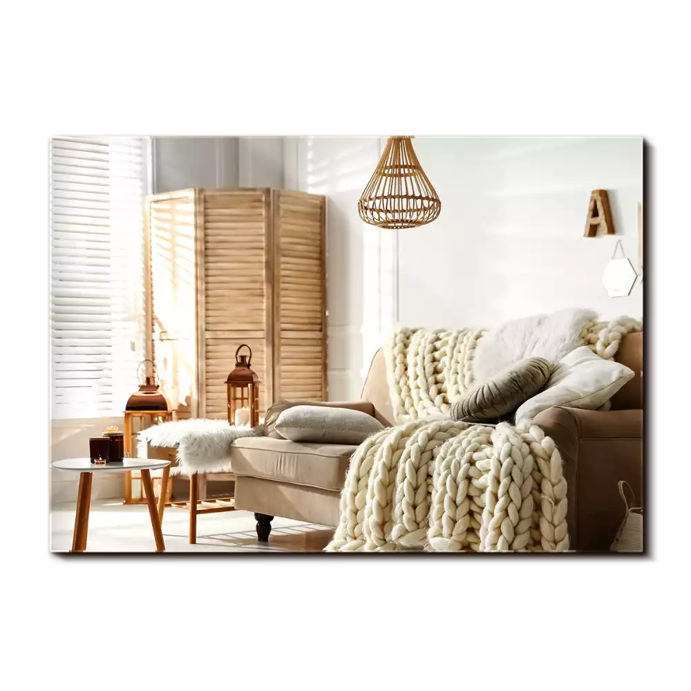 Obdélníkové zrcadlo bezrámové moderní