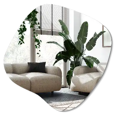 Zrcadlo ve tvaru skvrny efektní doplněk